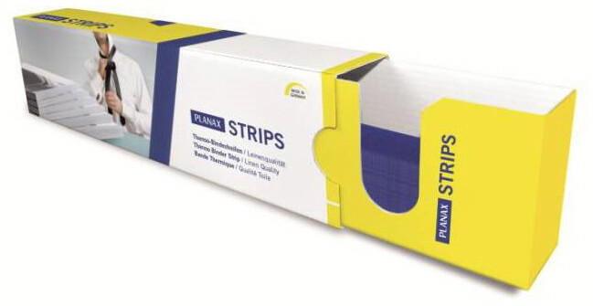 Planax Strips Leinenstruktur 25 mm für Copybinder grün | Bestnr. NPL-25-GR