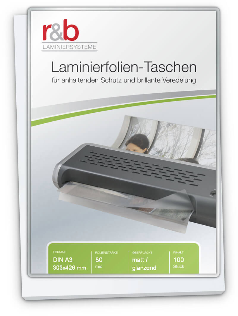 Laminierfolien A3 (303 x 426 mm), 2x 80 mic, matt/glänzend | Bestnr. FT-A3-80MG