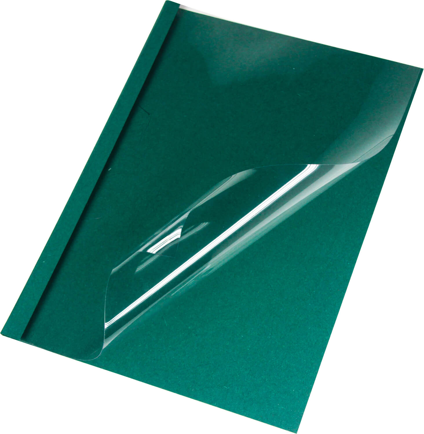Thermobindemappen Leinen A4, grün 4 mm, matte Vorderseite | Bestnr. LMG-BMDLEM-GR-R4