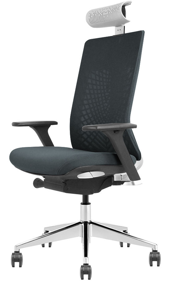 Ergonomischer Bürostuhl mit Kopfstütze und Lendenwirbelstütze Business Chair X7-BH-01 black (1 Stück)