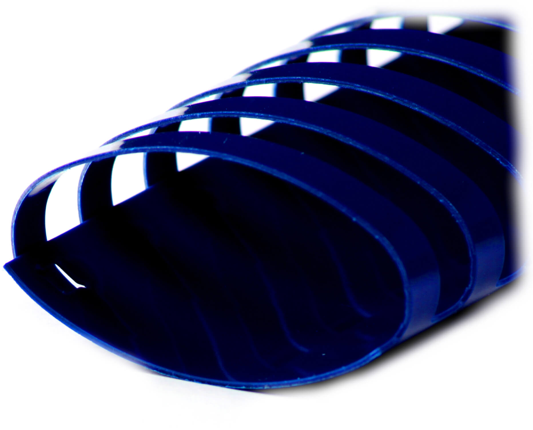Plastikbinderücken 21 Ringe A4 Ø51mm, oval in blau | Bestnr. BRP510O-BL